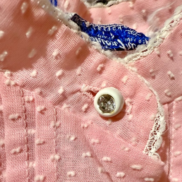 Vintage 1950s Pink Swiss Dot Dress | Fashion Frocks | Belted | Size M (6–8) - Picture 5 of 8